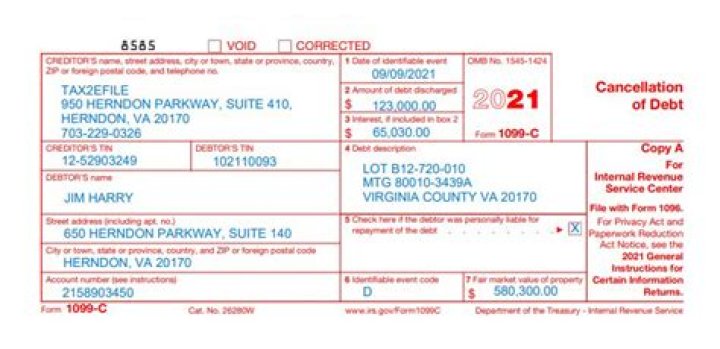 What does a 1099-C mean on a credit report?