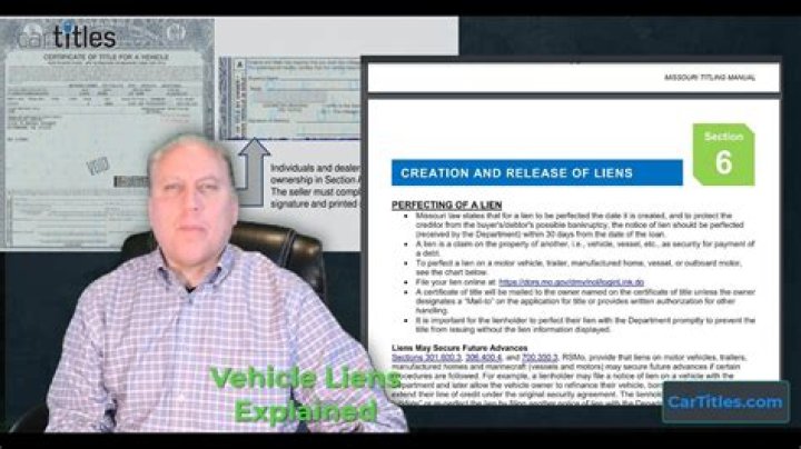 What does a lien on a truck mean?
