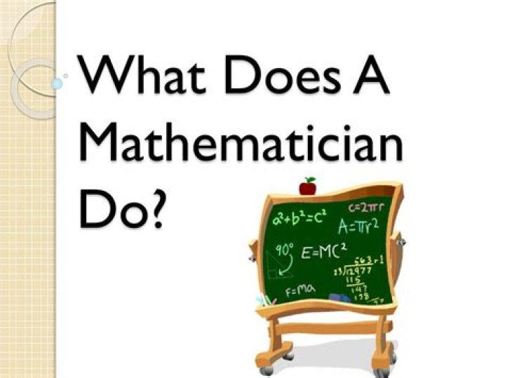 What does a mathematician do?