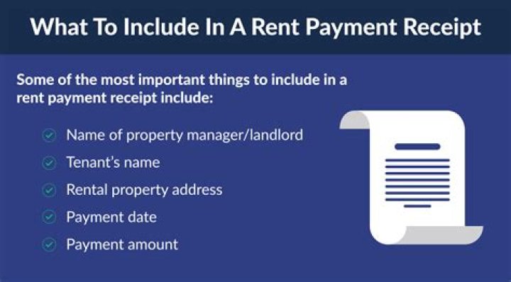 What does a rent receipt need to include?