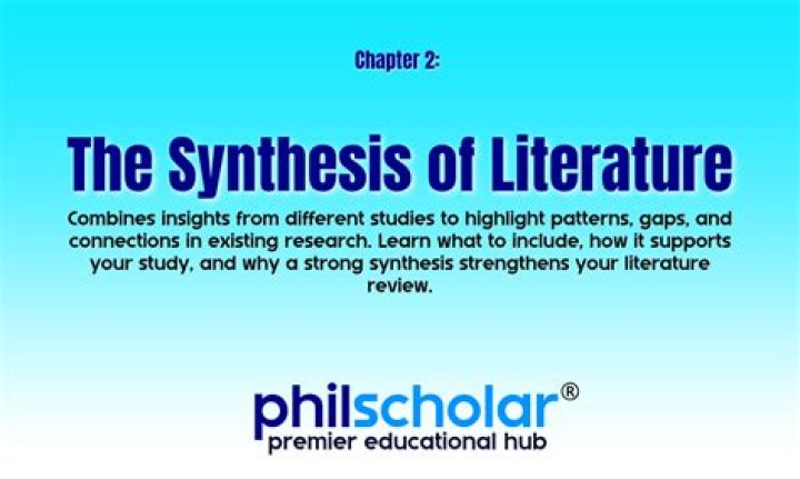 What does a synthesis of the literature include?