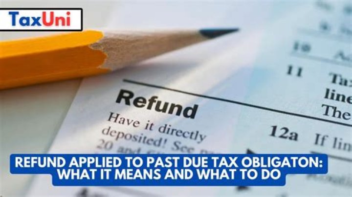 What does it mean if your refund has been applied to a past due tax obligation?