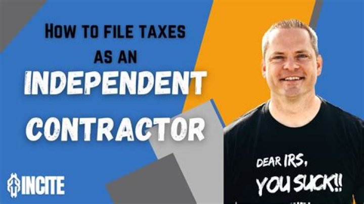 What does it mean to file as an independent contractor?