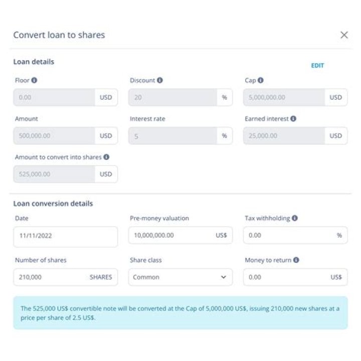 What does it mean when a company issues convertible notes?