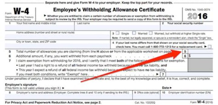 What does it mean when you claim 1 on your W-4?