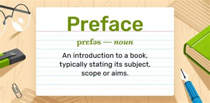 What does let me preface by saying mean?