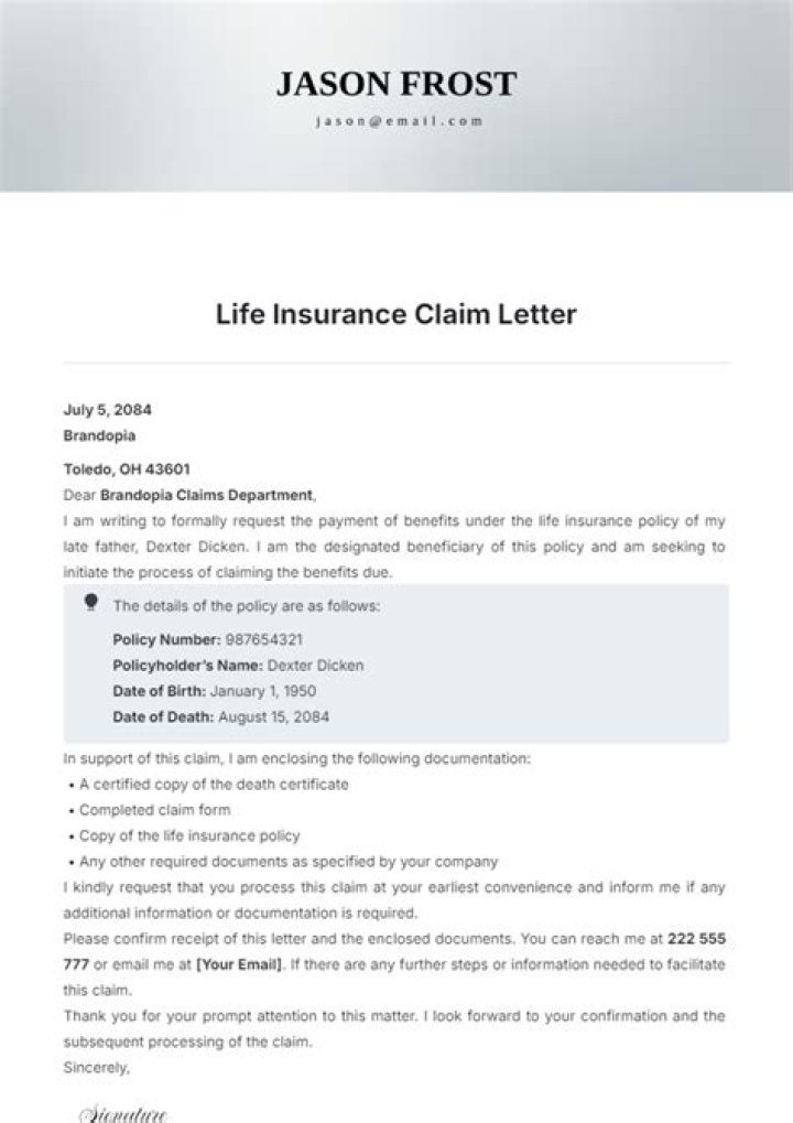 What does life claim mean?