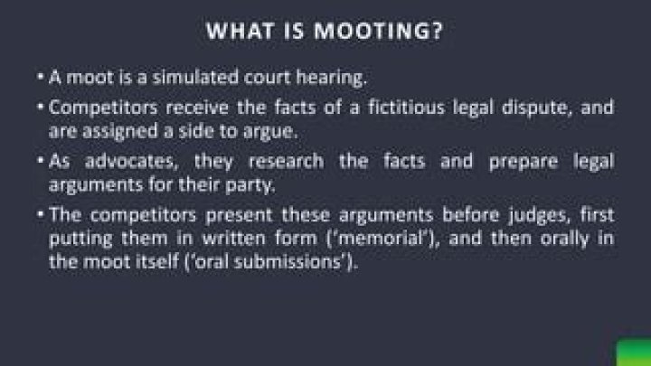 What does mooting mean in law?