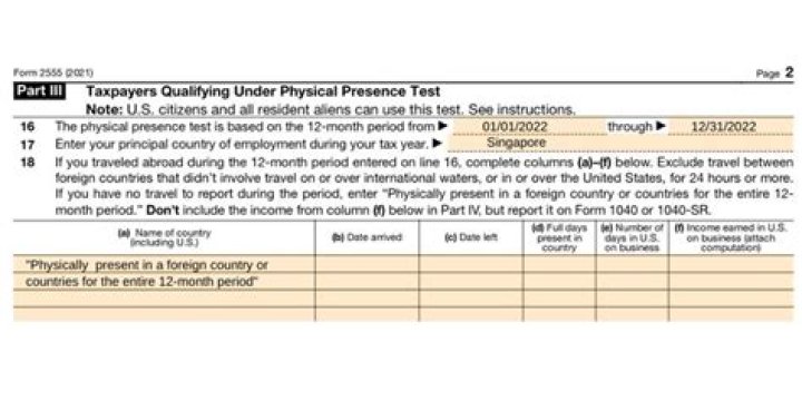 What does physical presence mean for taxes?