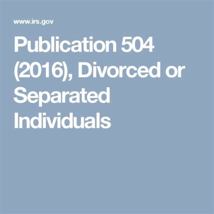 What does publication 504, divorced or separated individuals?