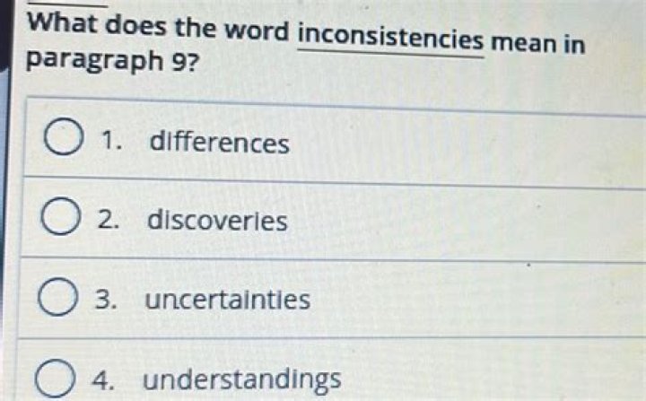 What does recognizing inconsistencies mean?
