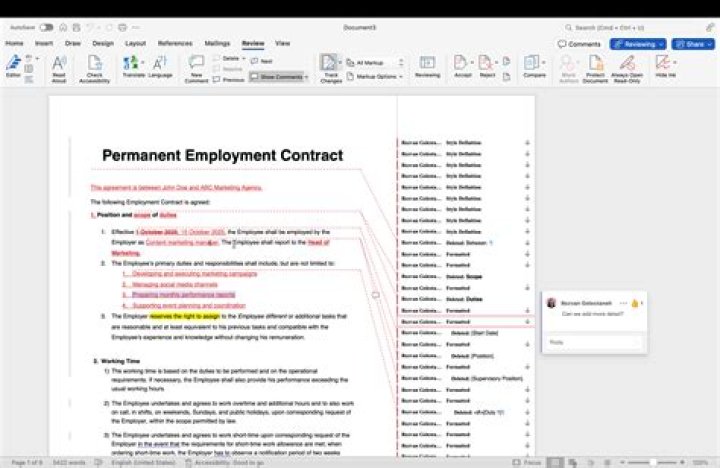 What does redlining a document mean?
