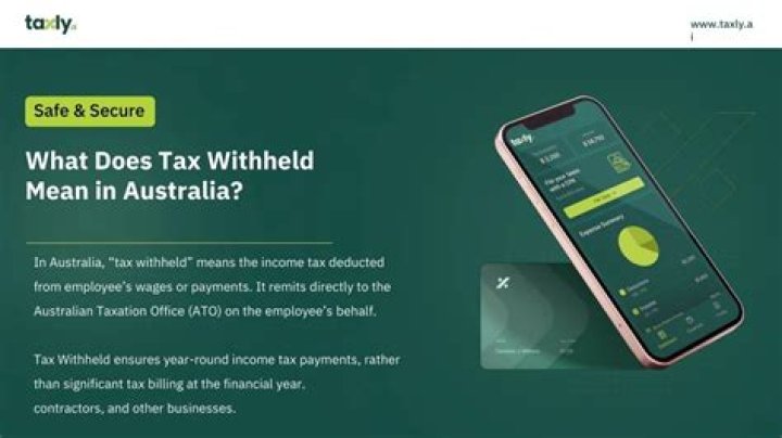 What does tax withheld mean Australia?
