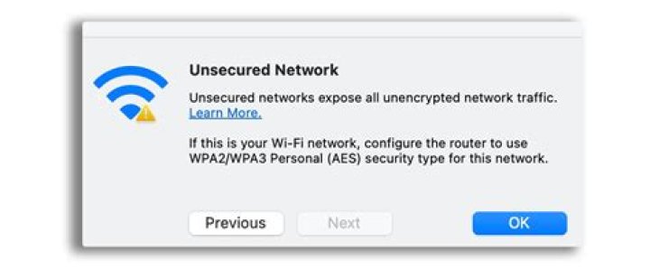 What does unsecured network mean on Wi-Fi?