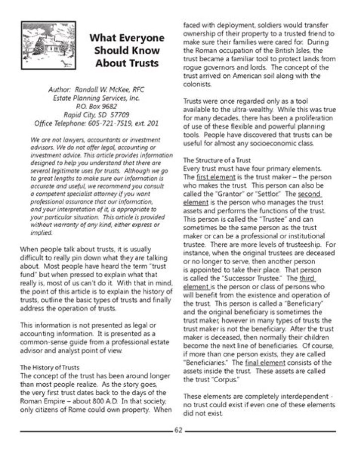What Everyone Should Know About trusts?