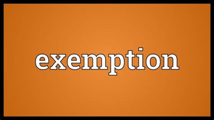 What exemption means?