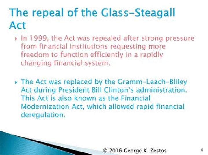 What happened after the Glass-Steagall Act was repealed?