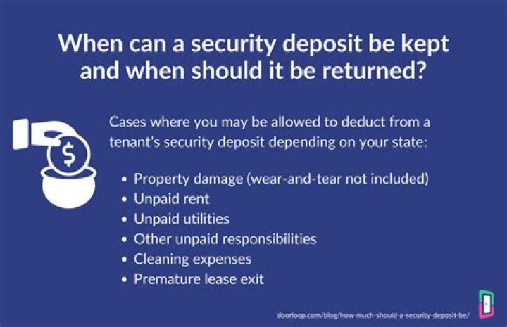 What happens to security deposit when property is sold?
