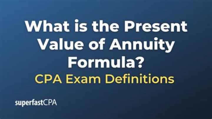 What happens to the present value of an annuity?