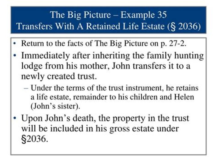 What happens when a home is transferred with a retained life estate?
