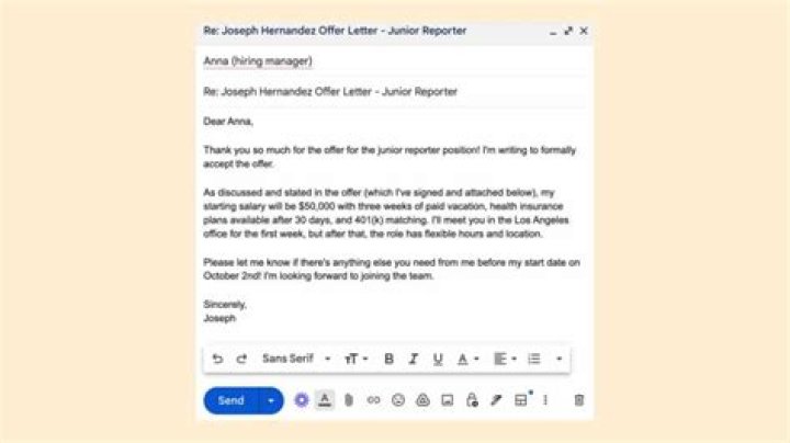 What happens when you are offered a job?