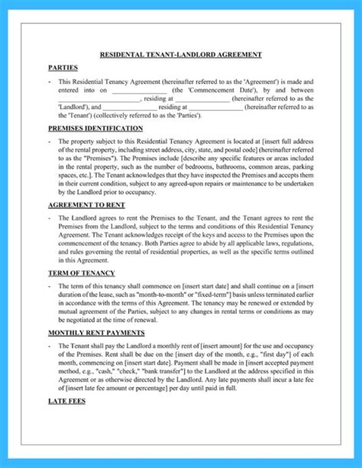 What information should a landlord give a tenant?