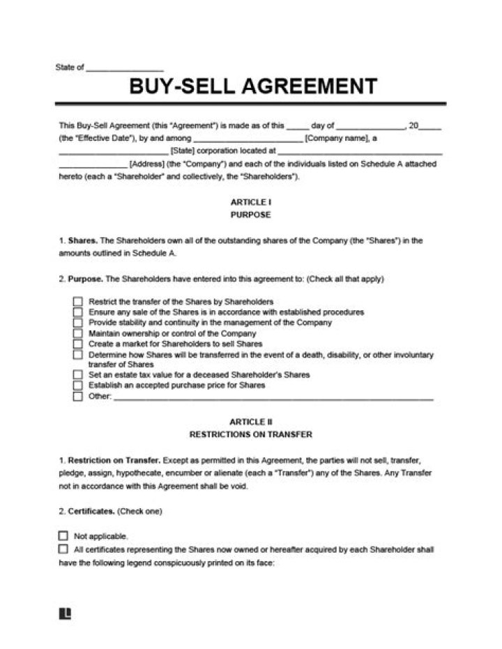 What is a corporate buy-sell agreement?