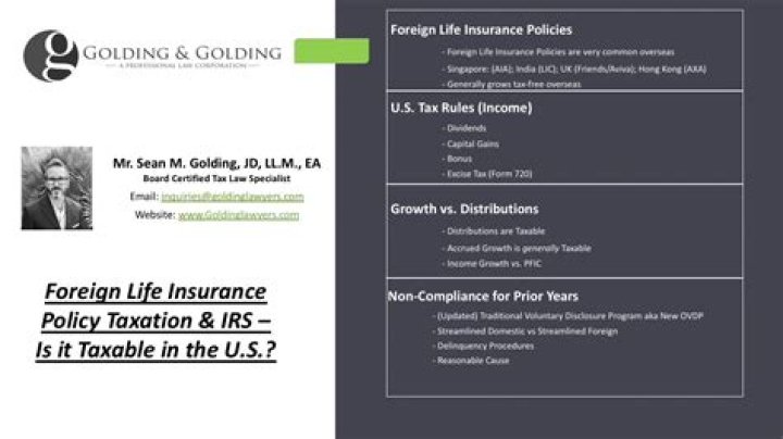 What is a foreign life insurance policy?