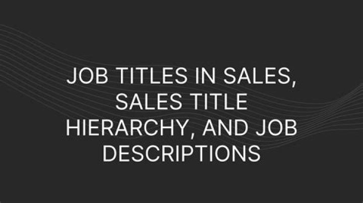 What is a good title for a sales manager?