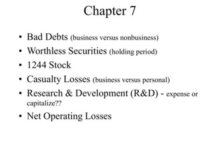 What is a non business bad debt?
