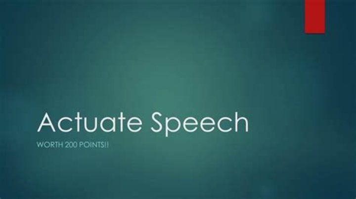 What is actuate speech?