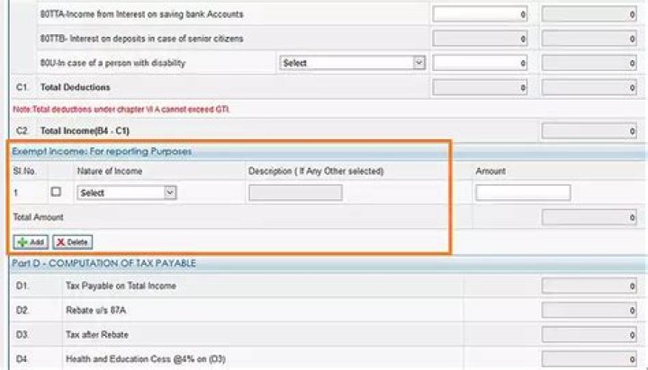 What is Allowances not exempt in ITR 1?