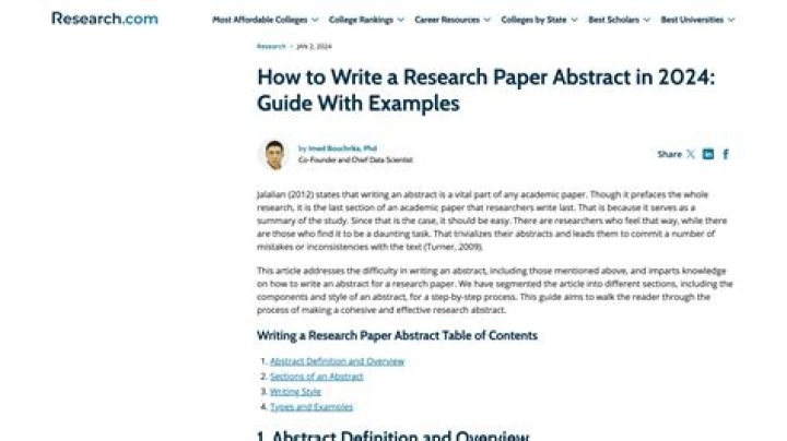 What is an abstract in a research paper PDF?