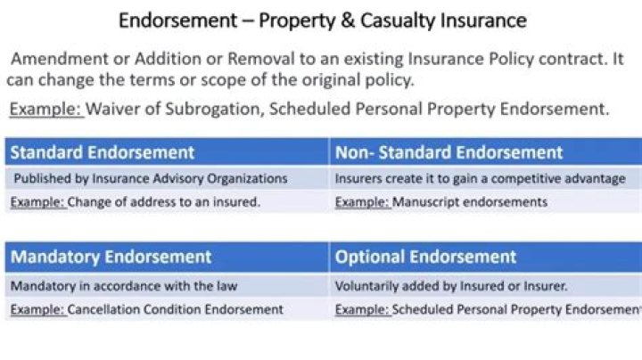 What is an endorsement in law?