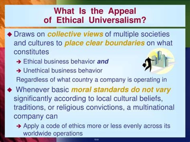 What is an example of ethical universalism?