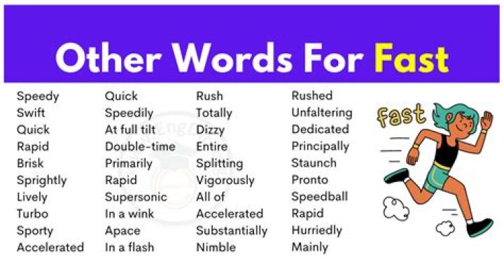 What is another word for quick and fast?
