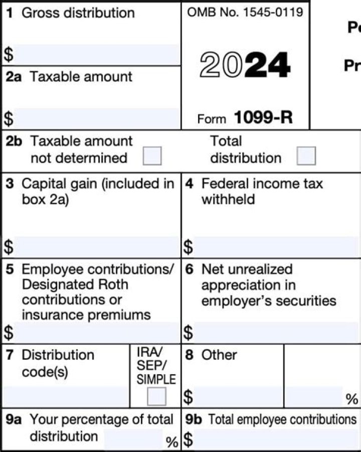 What is Box 9b on 1099-R?