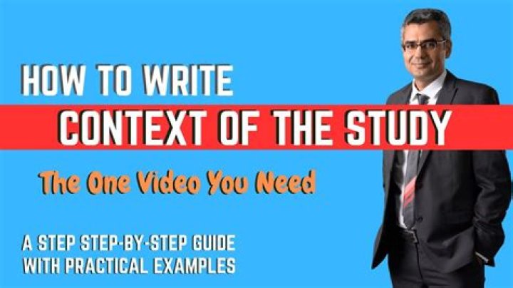 What is context in a research study?