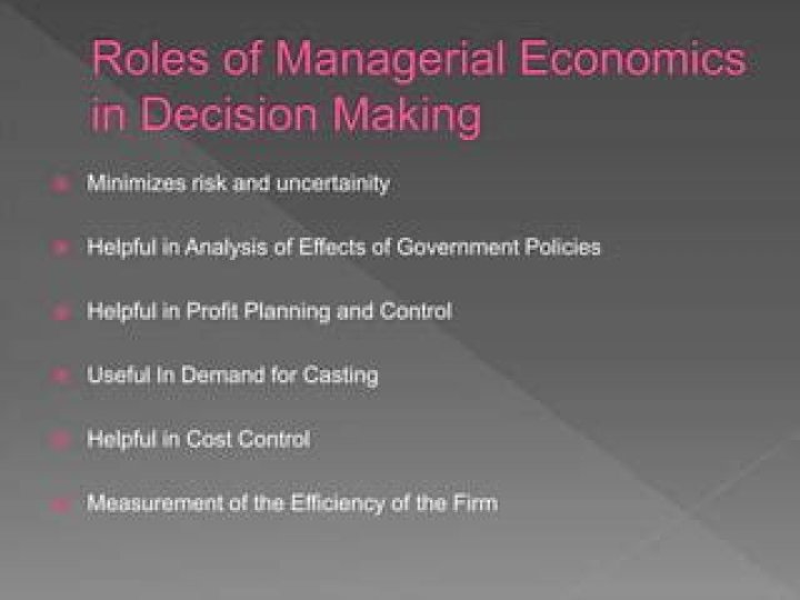 What is decision making in managerial economics?