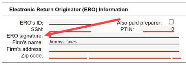 What is ERO signature on tax form?