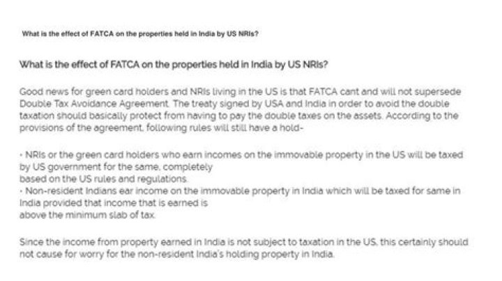 What is FATCA in India?