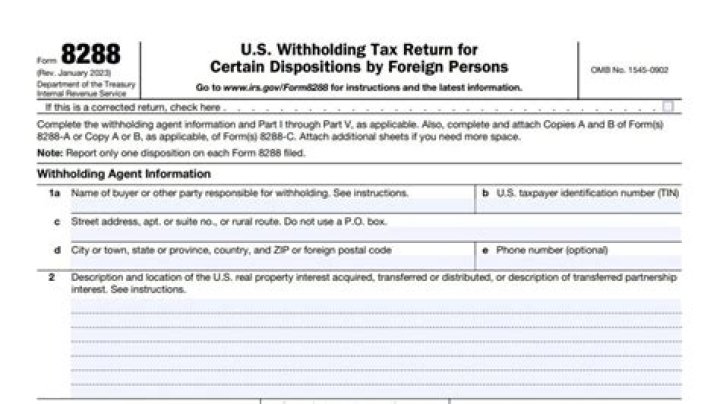 What is Form 8288-A used for?