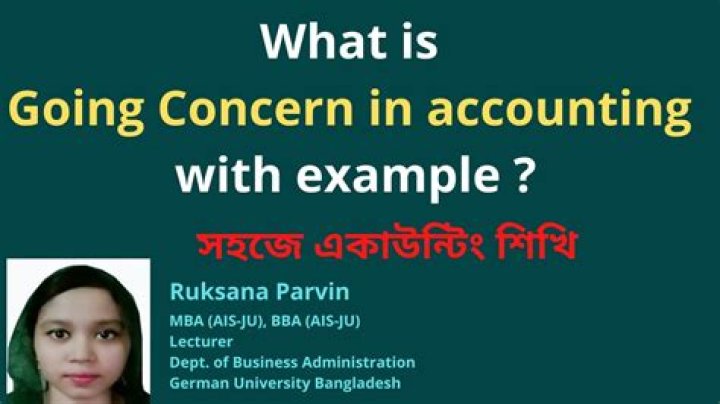 What is going concern in accounting with example?