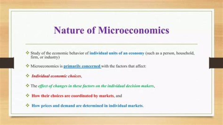 What is nature of microeconomics?