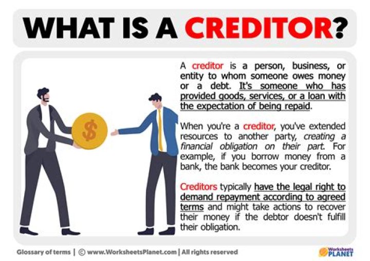 What is the best definition of a creditor?