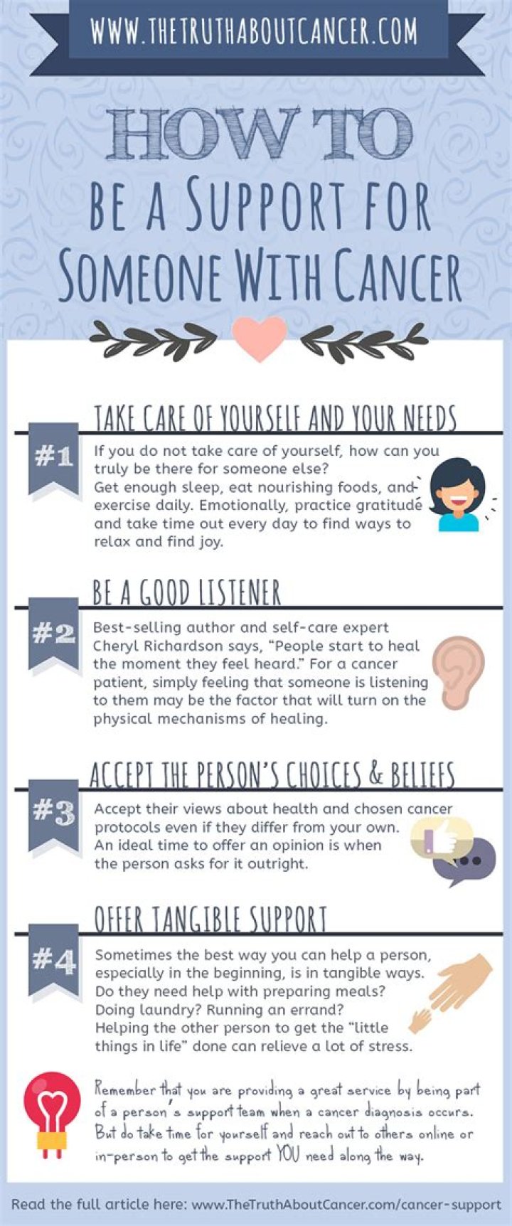 What is the best way to support someone with cancer?