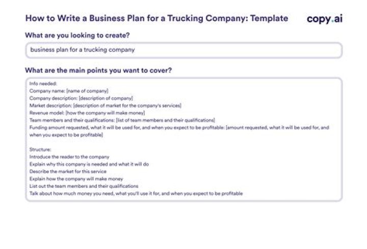 What is the business purpose of a trucking company?
