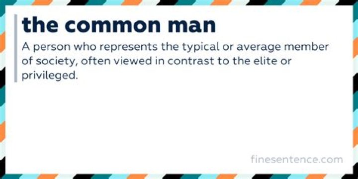 What is the common man meaning?