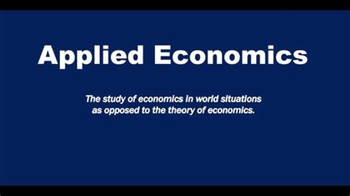 What is the difference between economics and applied economics?