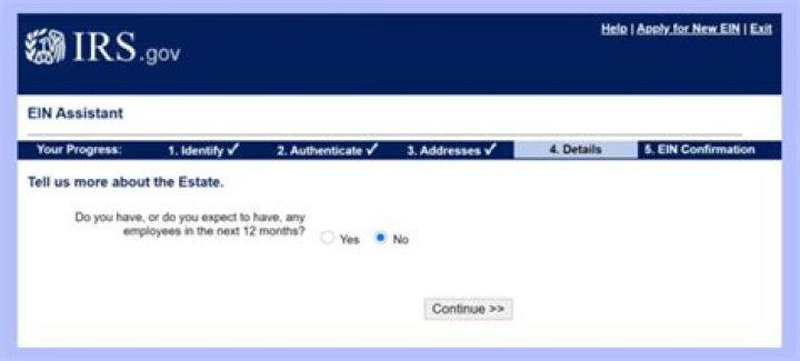 What is the Ein number for an estate?
